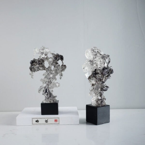 New Chinese-Style Creative Ink-Washed Taihu Stone Decorative Piece Model Home Bookshelf, Coffee Table, TV Cabinet Hotel Soft Furnishing Decorations