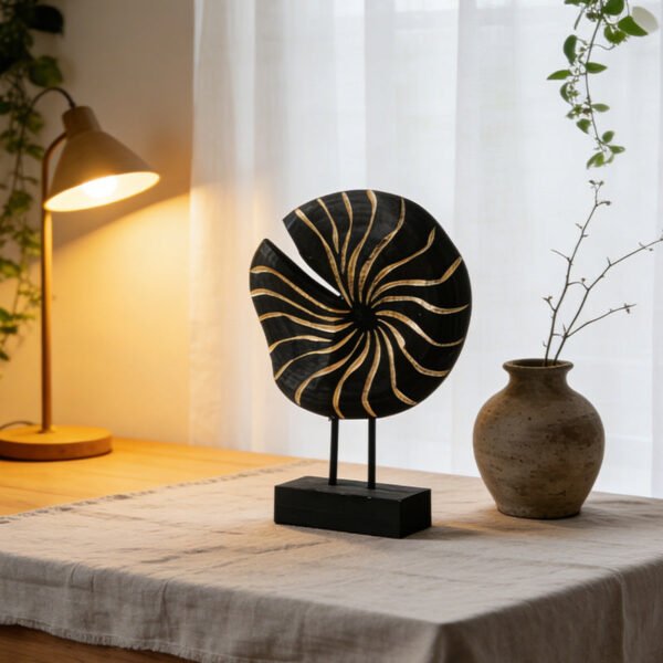 Showroom Decorative Piece Wabi-Sabi Style Entryway Decorative Piece Luxury High-End Decorative Artwork Circular Sun Disc Decorative Piece