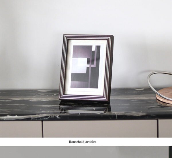 Modern Minimalist Nordic Light Luxury Artistic Swirl Pattern Picture Frame 7-Inch Decorative Piece Showroom Living Room Bedside Table Photo Frame Ornament