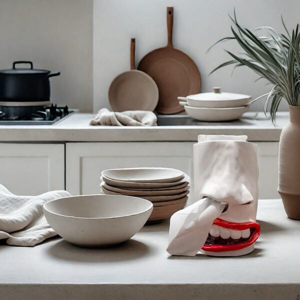 New Arrival: Whimsical Tissue Holder Decor Hilarious Nostril-Shaped Tissue Holder Resin Craft Desktop Ornament