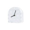 Nordic Minimalist Home Decor White Resin Clock Ornament Showroom Display Table Top Decorative Table Clock Soft Furnishing Craft Item