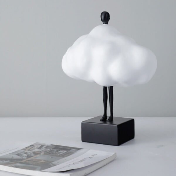 Creative Cloud-Shaped Metal Figurine Luxury-Feel Living Room Tabletop Decor Showroom Home Accent Resin Craftwork