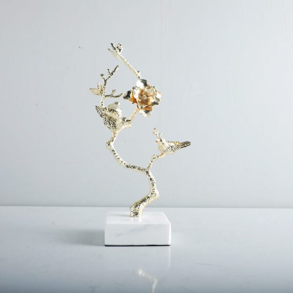 Creative Metal Marble Floral Ornament Home Decor Model Home Sales Office Entranceway Artwork