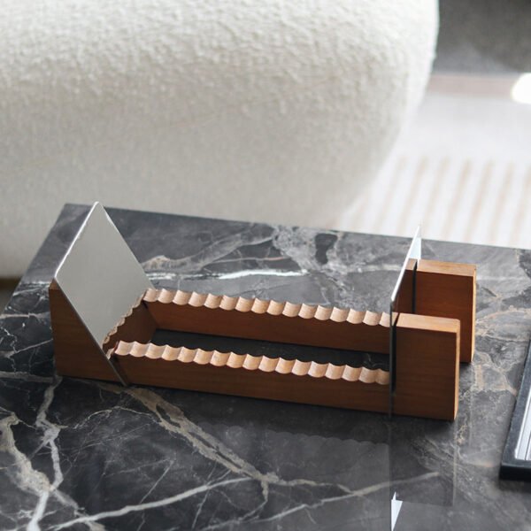 Nordic Solid Wood Record Rack CD Display Stand Wooden Decorative Piece Study Desk Accessory Entrance Hall Music Set Decorative Item