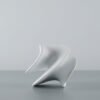 Modern Minimalist White Geometric Twisted Spinning Top Decorative Piece Model Home Display, Sales Office, Study Room Ornament