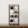 Metal Leather Wine Rack Display Stand Decorative Piece Model Home, Café, Restaurant, Hotel Bar Counter Luxury Wine Cabinet Decorative Item