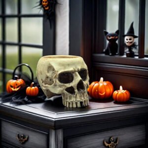 O1CN01IEZrLH1juyRH4SnCK__2217902794609-0-cib New Halloween Skull Flower Pot Ornament Creative Garden Skull Resin Craft Decorations Wholesale