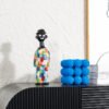 Minimalist Modern Cartoon Mosaic Figure Decorative TV Cabinet Living Room Table Top Wine Cabinet Entrance Hallway Children's Room Creative Ornament