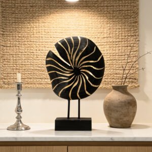 Showroom Decorative Piece Wabi-Sabi Style Entryway Decorative Piece Luxury High-End Decorative Artwork Circular Sun Disc Decorative Piece