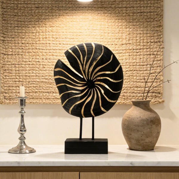 Showroom Decorative Piece Wabi-Sabi Style Entryway Decorative Piece Luxury High-End Decorative Artwork Circular Sun Disc Decorative Piece