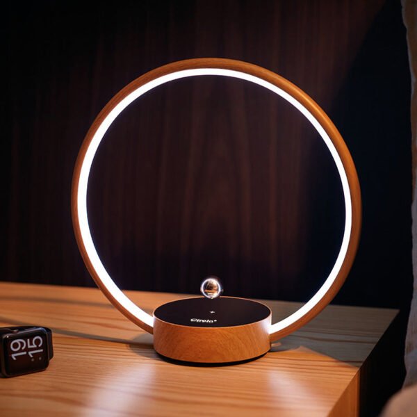 Magnetic Levitation Ring Light Bedside Night Light for Bedroom Romantic Valentine's Day Gift for Girlfriend Birthday Present for Women Table Lamp