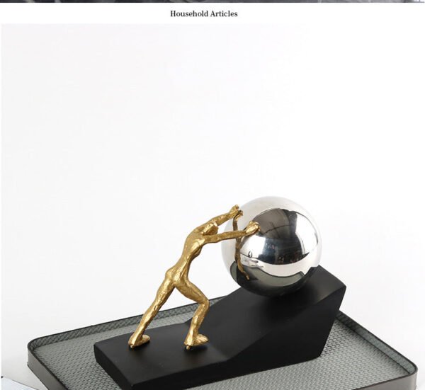 Nordic Creative Sports Puck-Pushing Figure Ornament Living Room, Bedroom, Entryway, Study, Model Home Home Decor Sculpture