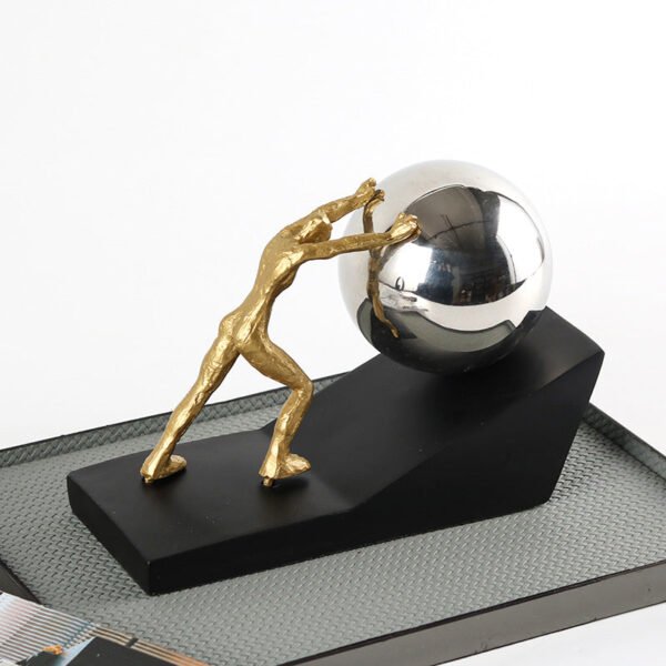 Nordic Creative Sports Puck-Pushing Figure Ornament Living Room, Bedroom, Entryway, Study, Model Home Home Decor Sculpture