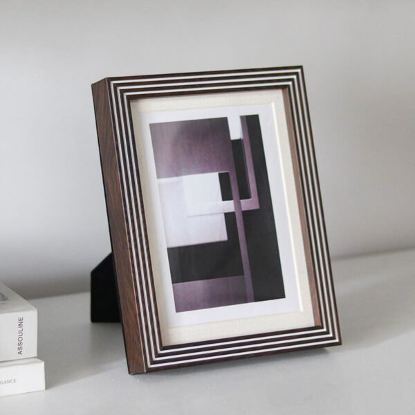 Modern Minimalist Nordic Light Luxury Artistic Swirl Pattern Picture Frame 7-Inch Decorative Piece Showroom Living Room Bedside Table Photo Frame Ornament