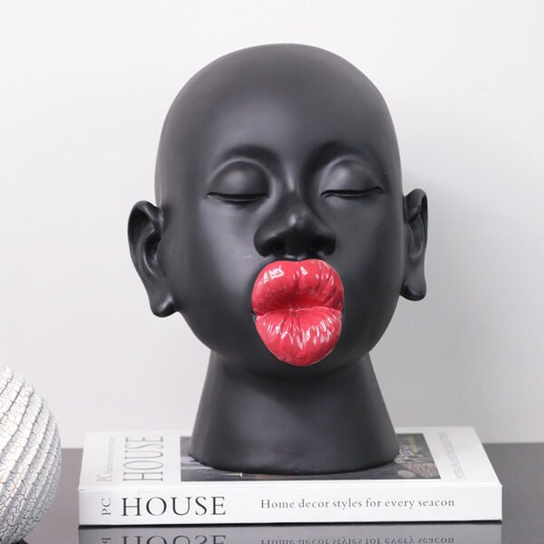 Modern European-Style Creative Portrait Sculpture Showroom Soft Furnishings Club Soft Decorative Ornaments