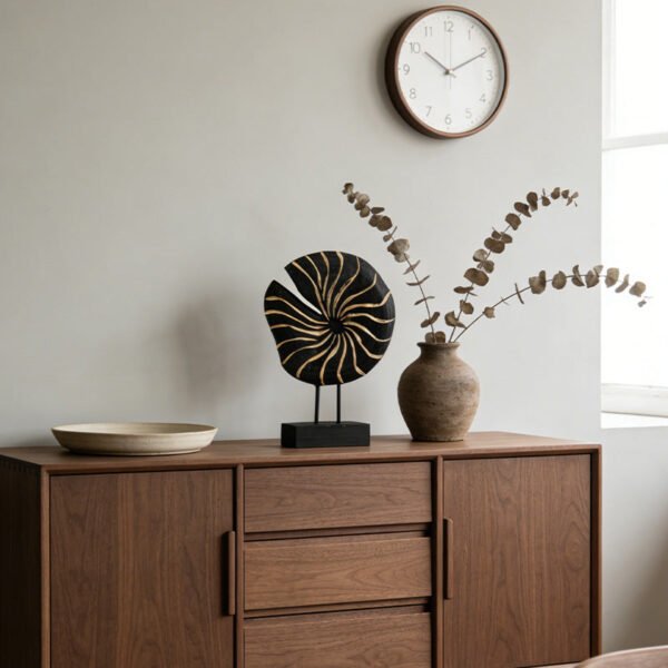 Showroom Decorative Piece Wabi-Sabi Style Entryway Decorative Piece Luxury High-End Decorative Artwork Circular Sun Disc Decorative Piece