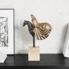 Luxury-inspired horse head sculpture ornament Model home entryway Living room soft furnishings Home decor accessories TV console ornament Study