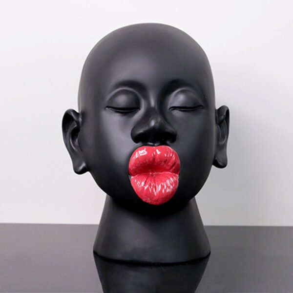Modern European-Style Creative Portrait Sculpture Showroom Soft Furnishings Club Soft Decorative Ornaments