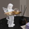 Nordic Prayer Girl Angel Metal Tray Storage Decorative Piece Nail Salon & Cosmetics Store Storage Decorative Display