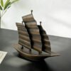 Modern Art Ship Model Metal Sailboat Ornament Showroom Office Entryway Zen Feng Shui New Chinese Style Decorative Piece