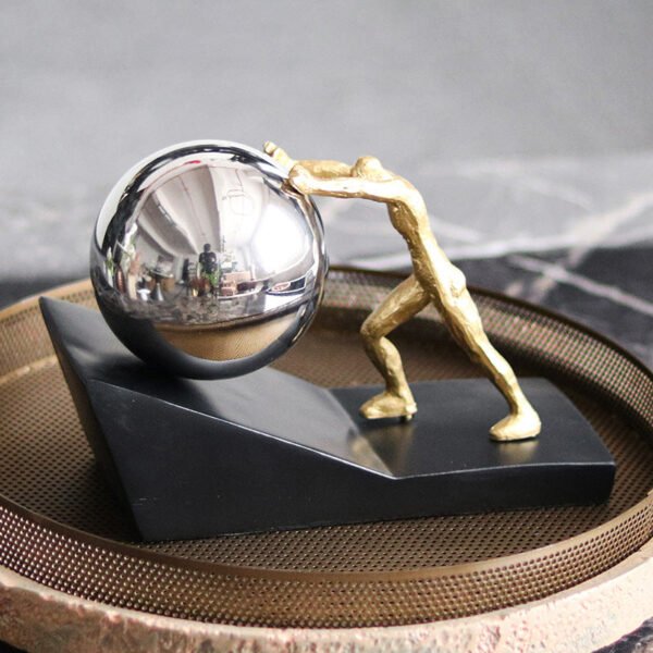 Nordic Creative Sports Puck-Pushing Figure Ornament Living Room, Bedroom, Entryway, Study, Model Home Home Decor Sculpture