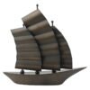 Modern Art Ship Model Metal Sailboat Ornament Showroom Office Entryway Zen Feng Shui New Chinese Style Decorative Piece