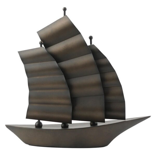Modern Art Ship Model Metal Sailboat Ornament Showroom Office Entryway Zen Feng Shui New Chinese Style Decorative Piece