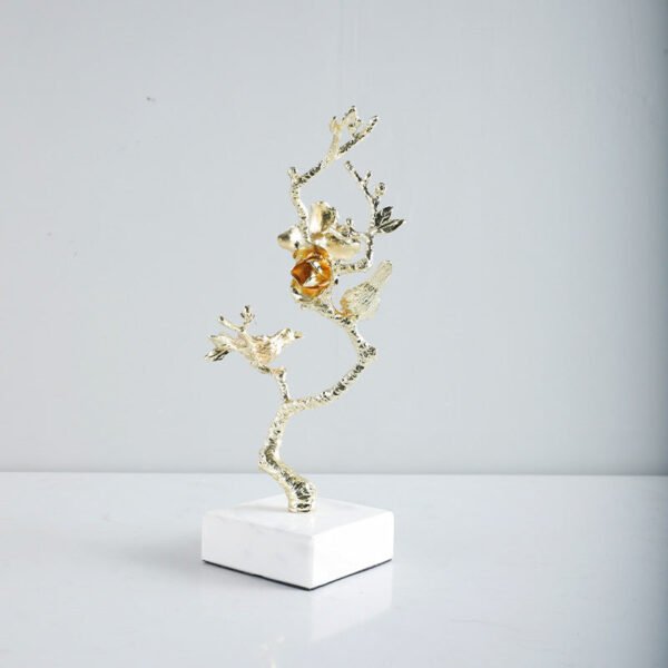 Creative Metal Marble Floral Ornament Home Decor Model Home Sales Office Entranceway Artwork