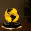 Magnetic Levitation Globe Clock Base Golden Glowing Globe Colorful Atmosphere Night Light Tech-Inspired Decorative Piece