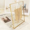 European-Style Photo Metal Desktop Ornament Glass High-Definition Picture Frame Display Stand for Storing and Showcasing 3D Photographs