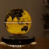 Magnetic Levitation Globe Clock Base Golden Glowing Globe Colorful Atmosphere Night Light Tech-Inspired Decorative Piece
