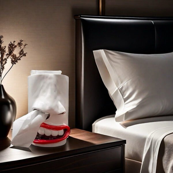 New Arrival: Whimsical Tissue Holder Decor Hilarious Nostril-Shaped Tissue Holder Resin Craft Desktop Ornament