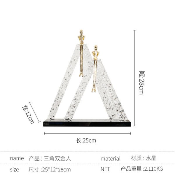 Thinker Crystal Ornament Modern Minimalist Model Home Living Room Table Home Decor Piece TV Cabinet Coffee Table