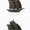 Modern Art Ship Model Metal Sailboat Ornament Showroom Office Entryway Zen Feng Shui New Chinese Style Decorative Piece