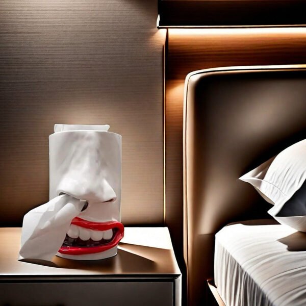 New Arrival: Whimsical Tissue Holder Decor Hilarious Nostril-Shaped Tissue Holder Resin Craft Desktop Ornament