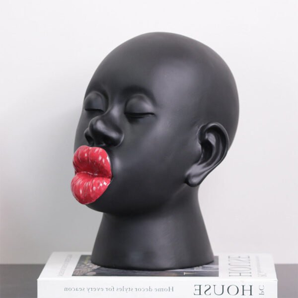 Modern European-Style Creative Portrait Sculpture Showroom Soft Furnishings Club Soft Decorative Ornaments