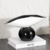 Creative Minimalist Black-and-White Patchwork Sphere Fruit Bowl Tray Decorative Accent Piece Living Room & Dining Room Soft Furnishings Home Decor Ornament