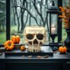New Halloween Skull Flower Pot Ornament Creative Garden Skull Resin Craft Decorations Wholesale