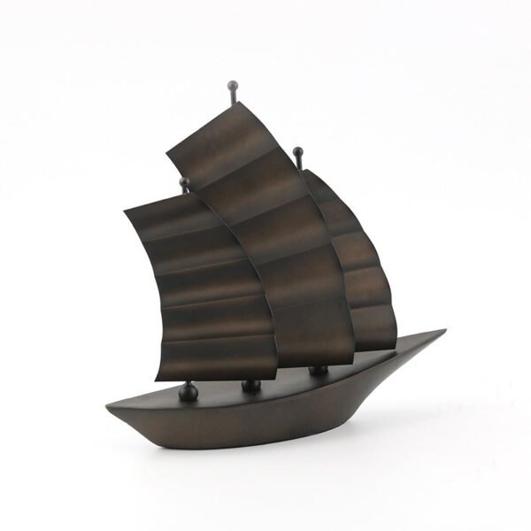 Modern Art Ship Model Metal Sailboat Ornament Showroom Office Entryway Zen Feng Shui New Chinese Style Decorative Piece