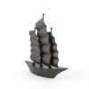 Modern Art Ship Model Metal Sailboat Ornament Showroom Office Entryway Zen Feng Shui New Chinese Style Decorative Piece