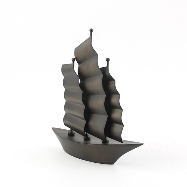 Modern Art Ship Model Metal Sailboat Ornament Showroom Office Entryway Zen Feng Shui New Chinese Style Decorative Piece