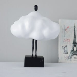 Creative Cloud-Shaped Metal Figurine Luxury-Feel Living Room Tabletop Decor Showroom Home Accent Resin Craftwork